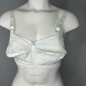 VTG Colesce Couture Lingerie White Lace Nursing Bra Sz 30 G